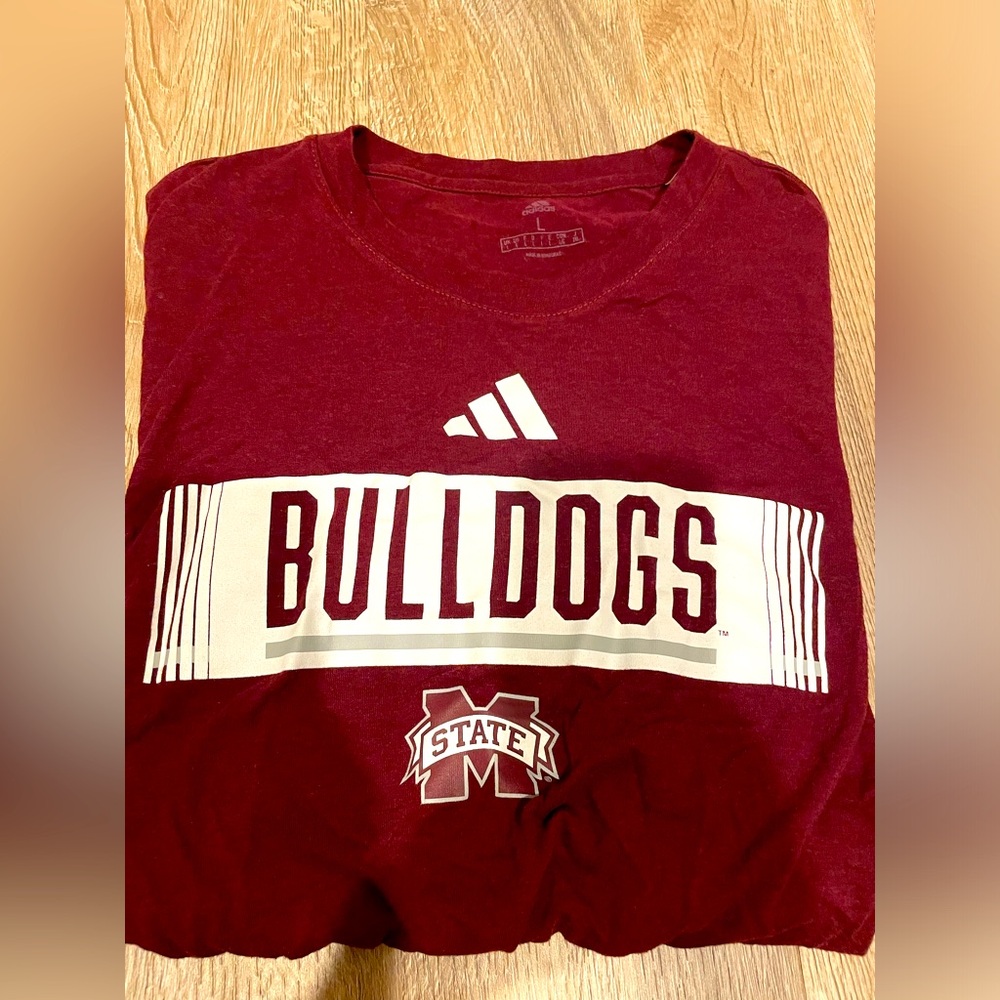 Men’s Adidas Mississippi State Maroon SS T-shirt Size Large